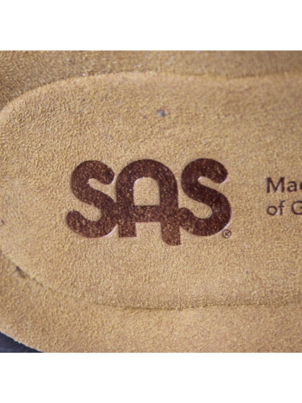 SAS Wedge Sandals Sz 9.5 W Brown Bronze Buckle Open Toe Leather 2" Wedge Sandal - Picture 7 of 10